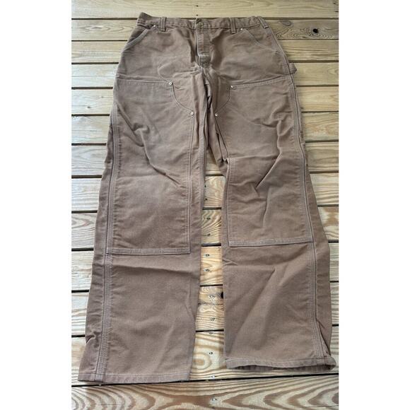Carhartt Carpenter Jeans Size 34x32 Men’s Brown Double Knee